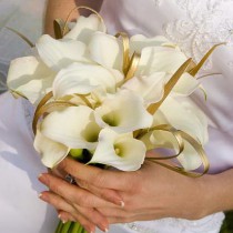 Wedding bridal bouquet - callas
